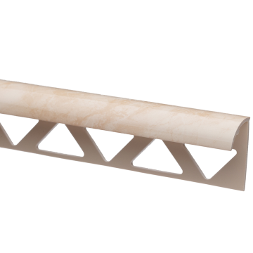 Margine decorativa faianta Set Prod crem descendent marmorat, exterior, 10 mm