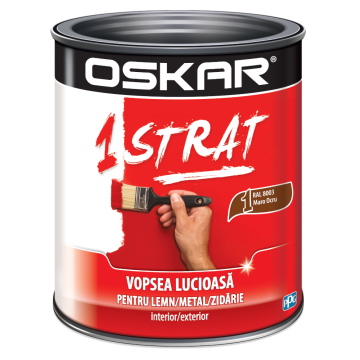 Email Oskar 1 strat, interior/exterior, RAL 8003 maro ocru, 0.75 l