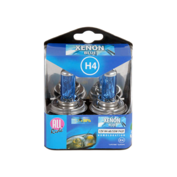 Set becuri auto All Ride Xenon Blue, H4 + 50%, 55W, 12V, P43T, 2 buc
