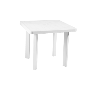 Masa patrata pentru gradina Garden, plastic, 80 x 80 x 70 cm, alb