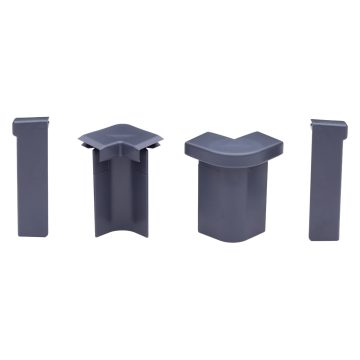 Set colt plinta mocheta Set Prod N25474, duropolimer, gri, 50 x 14 mm, 10 bucati/set