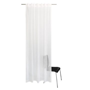 Perdea 6812 din 100% poliester, alba 101, 145 x 245 cm