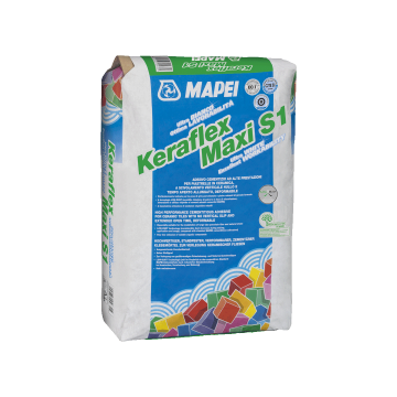 Adeziv pentru placi ceramice si roci naturale Mapei Keraflex Maxi S1, alb, 23 kg