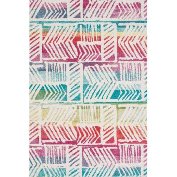 Covor copii Sintelon Play 46VMV, polipropilena, model geometric multicolor, 120 x 170 cm