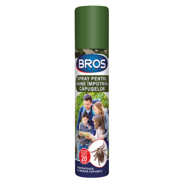 Spray impotriva capuselor Bros, pentru haine si pantofi, 90 ml