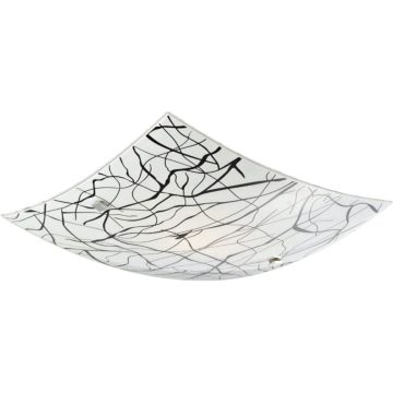 Plafoniera Klausen Elysia 400, 3 x E27, metal + abajur sticla, IP20