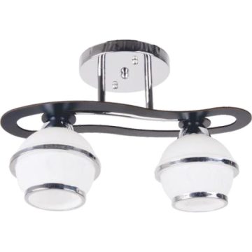 Plafoniera Klausen Orbit LY-3072, 2 x E27, metal, abajur sticla
