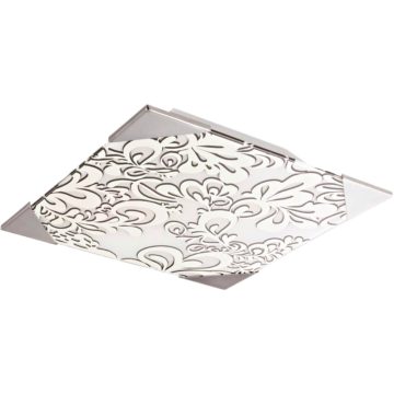 Plafoniera Klausen Kamose PL2, 2 x E27, metal + abajur sticla, IP20
