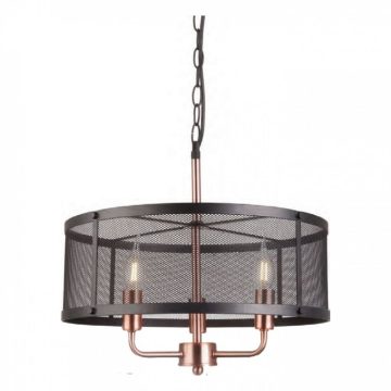 Lustra Ferrol, 3 x E14, finsaj cupru, inaltime reglabila, D 41 cm