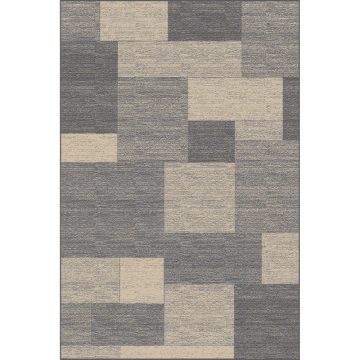 Covor modern Daffi 13027/190, polipropilena, model geometric gri, 120 x 170 cm