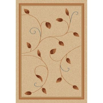 Covor modern Sofia, polipropilena heat set, bej, 75 x 150 cm