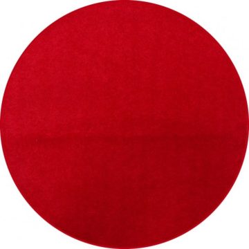 Covor rotund Rainbow, polipropilena friese, model modern rosu, diametru 60 cm