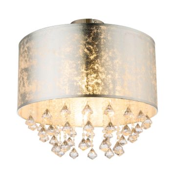 Plafoniera Amy I Cristal, argintiu, 1 x E27, D 40 cm, H 38 cm, 60 W