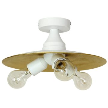 Plafoniera Tripper PL3, 3 x E27, 180W, H 17 cm x D 32 cm, alb+auriu