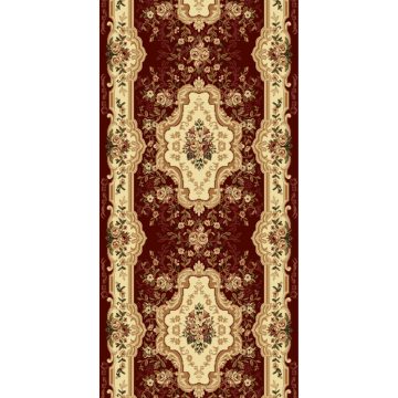 Traversa Lotus 570/210, polipropilena heat-set, rosu, 150 cm