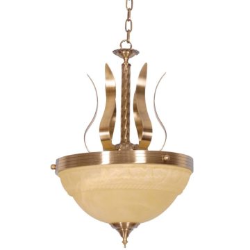 Pendul Alexia KL 7033, 2 x E27, 60 W, D 300 mm, bronz, crem