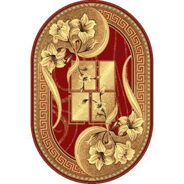 Covor clasic Gold 365/22 O, polipropilena BCF, rosu-bej, 60 x 110 cm