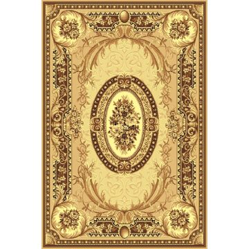 Covor clasic Gold 042/12, polipropilena BCF, bej/maro, 150 x 230 cm