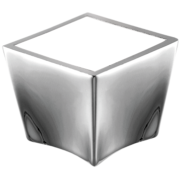 Buton cu insertie Arma BR 172, metal, 25 x 30 mm, crom - alb