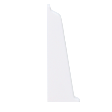 Set terminatie plinta parchet stanga/dreapta Korner Evo 70, alb, PVC, 70 x 20.7 mm, 2 bucati/set