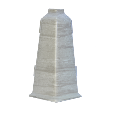 Set colt exterior plinta parchet Korner Evo 70, stejar pastel, PVC, 70 x 20.7 mm, 2 bucati/set