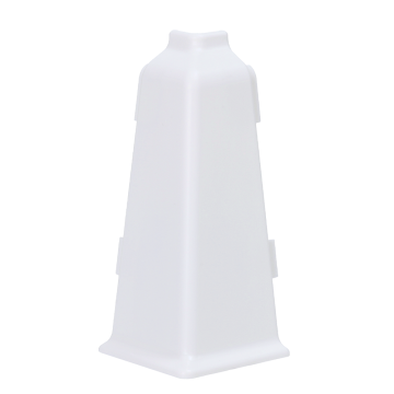 Set colt exterior plinta parchet Korner Evo 70, alb, PVC, 70 x 20.7 mm, 2 bucati/set