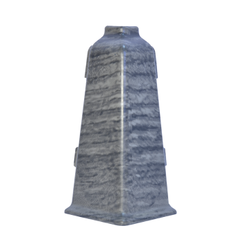 Set colt exterior plinta parchet Korner Evo 70, stejar rocky, PVC, 70 x 20.7 mm, 2 bucati/set