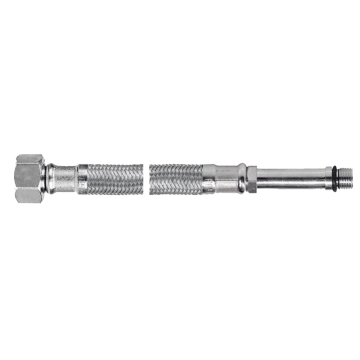Racord flexibil cap lung Ferro WBS93, inox, 3/8 inch, M10 x 1 inch, 60 cm