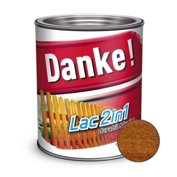 Lac pentru lemn 2 in 1, Danke!, salcam, interior/exterior, 2.5L