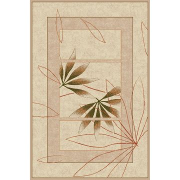 Covor modern Lotus 552/116, polipropilena, model floral, bej, 60 x 110 cm
