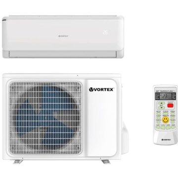 Aer conditionat Vortex VAI24FFWR, 24000 BTU, Wi-Fi ready, inverter, kit instalare inclus, alb