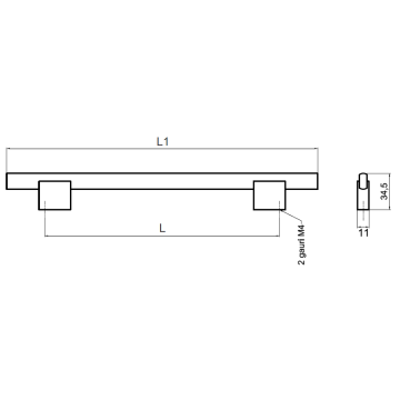 Maner FA 6286 288 mm, aluminiu mat