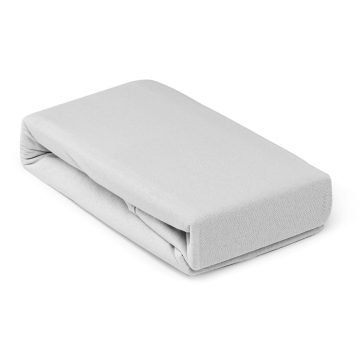 Husa saltea Jersey alba, cu elastic, bumbac 100%, 180 x 200 cm