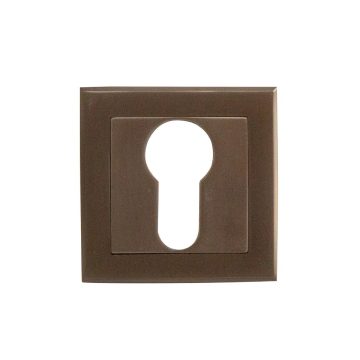 Rozeta pentru cilindru, SN Mercur, patrata, aliaj aluminiu, negru nichel, 5 x 5 cm