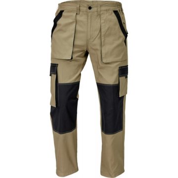 Pantaloni pentru protectie Dalgeco Max Summer, bumbac, bej/negru, marimea 54