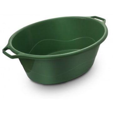 Vas oval cu manere Napochim, plastic, verde, 45 L
