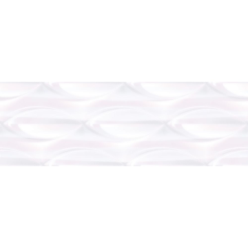 Faianta baie rectificata glazurata Bowl Purple LT, alb, lucios, model, 75 x 25 cm