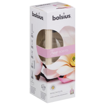 Odorizant cu betisoare Bolsius True Moods, magnolie, 45 ml