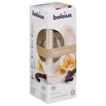 Odorizant cu betisoare Bolsius True Moods, vanilie, 45 ml
