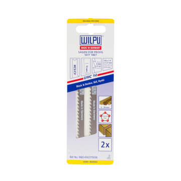 Set 2 lame fierastrau Wilpu, HCS/CV, 75 x 4.0 mm