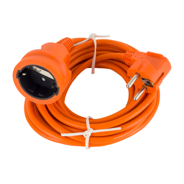 Prelungitor fisa-cupla Strohm, PP+PVC, portocaliu, 5 m