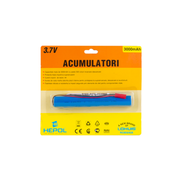 Acumulator Hepol Li-ion, 3.7V, 3000mAh