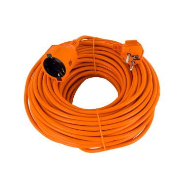 Prelungitor fisa-cupla Strohm, PP+PVC, portocaliu, 30 m