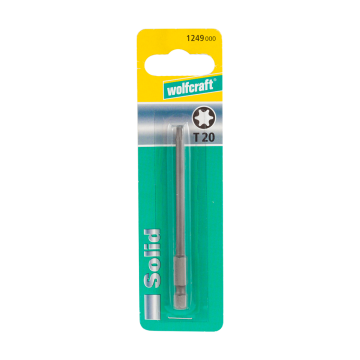 Bit solid Wolfcraft, Torx, T20, 1 buc, 89 mm