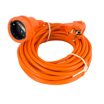 Prelungitor fisa-cupla Strohm, PP+PVC, portocaliu, 10 m