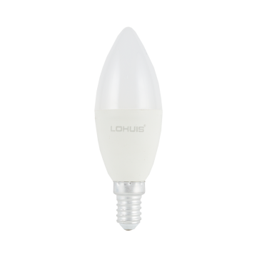 Bec LED Lohuis, lumanare, E14, 8W, 400 lm, lumina rece 6500K