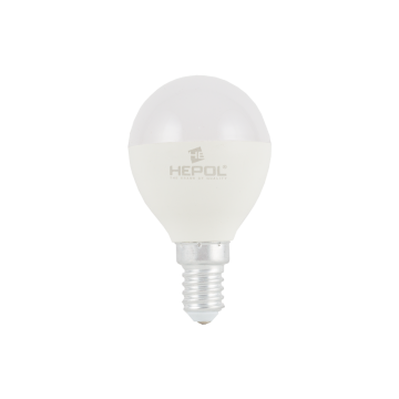 Bec LED Hepol, sferic, E14, 8W, 900 lm, lumina calda 3000K