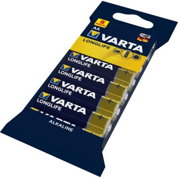 Baterii Varta, Longlife Extra, AA, 8 buc