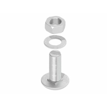 Surub M8 cu piulita, otel zincat, Ø 8 x 25 mm, Norgips System , 50 set/cut