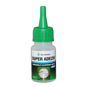 Super adeziv pentru PVC, cauciuc, metal si sticla Den Braven , 20 g